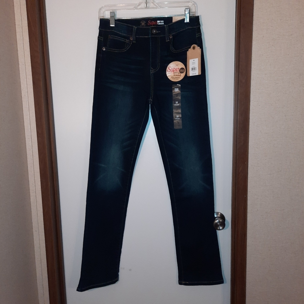 BOYS TRUE CRAFT BLUE JEANS SIZE 18